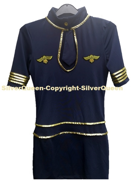 Marineblå pilot kostume